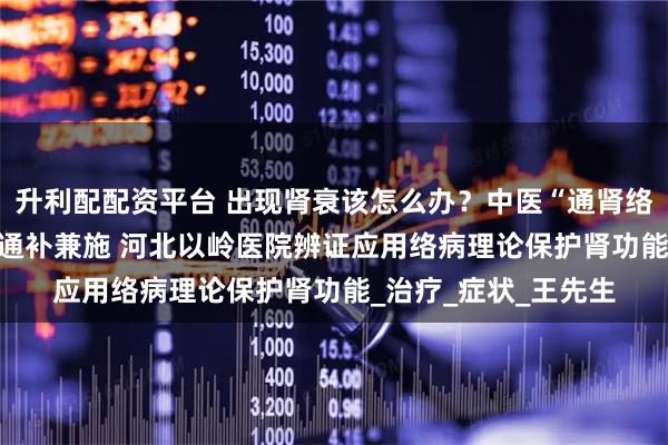 升利配配资平台 出现肾衰该怎么办？中医“通肾络”有妙招 络脉为枢 通补兼施 河北以岭医院辨证应用络病理论保护肾功能_治疗_症状_王先生