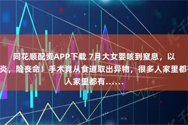 同花顺配资APP下载 7月大女婴咳到窒息，以为是肺炎，险丧命！手术竟从食道取出异物，很多人家里都有……